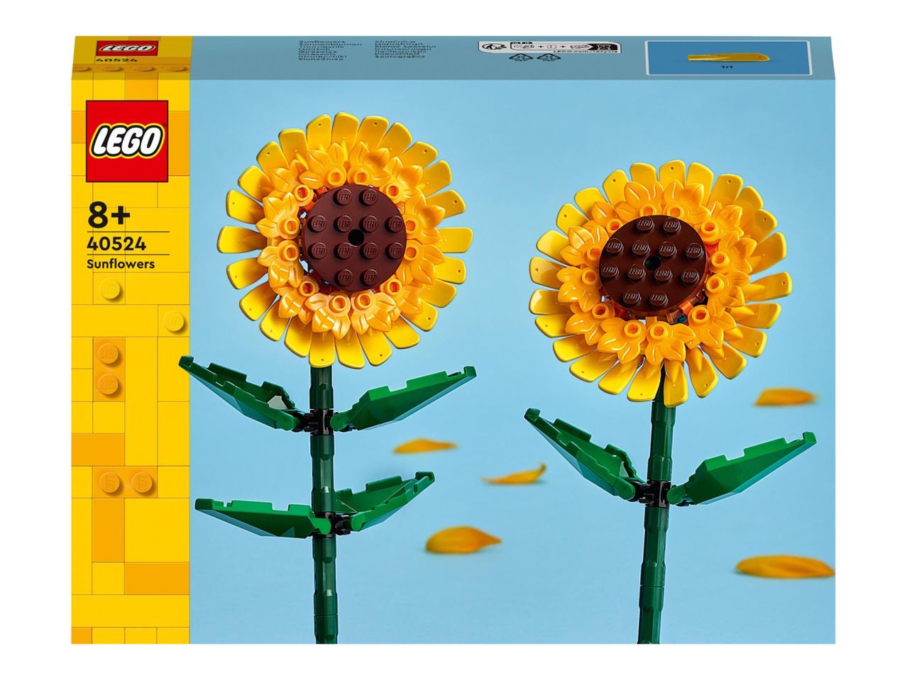 LEGO botanikai kollekció: két napraforgó építőjáték.