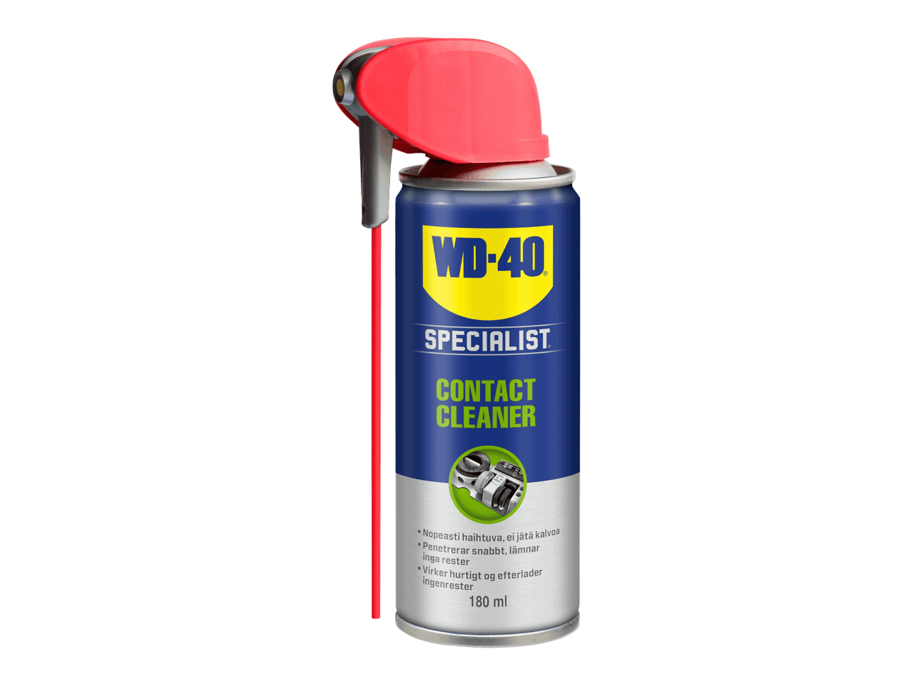 Elektroniikan puhdistusspray 180 ml pillillä varustetulla suuttimella.
