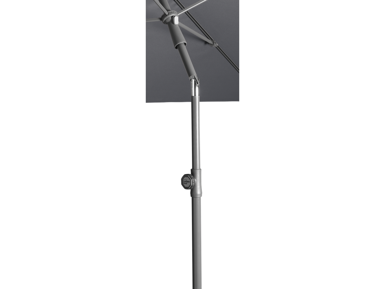 Livarno Sonnenschirm, guarda-sol de jardim cinzento com altura ajustável