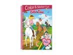 Color & Sticker Fun: Baby Animals activity book featuring horses.