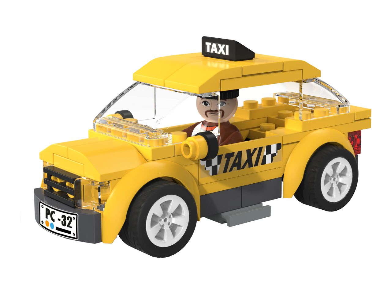 Taxi Building Bricks Set - 80 Pieces