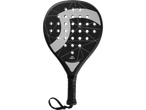Raquete de padel Crivit com design geométrico em preto e branco.