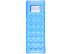 Colchão insuflável de piscina azul com almofada transparente
