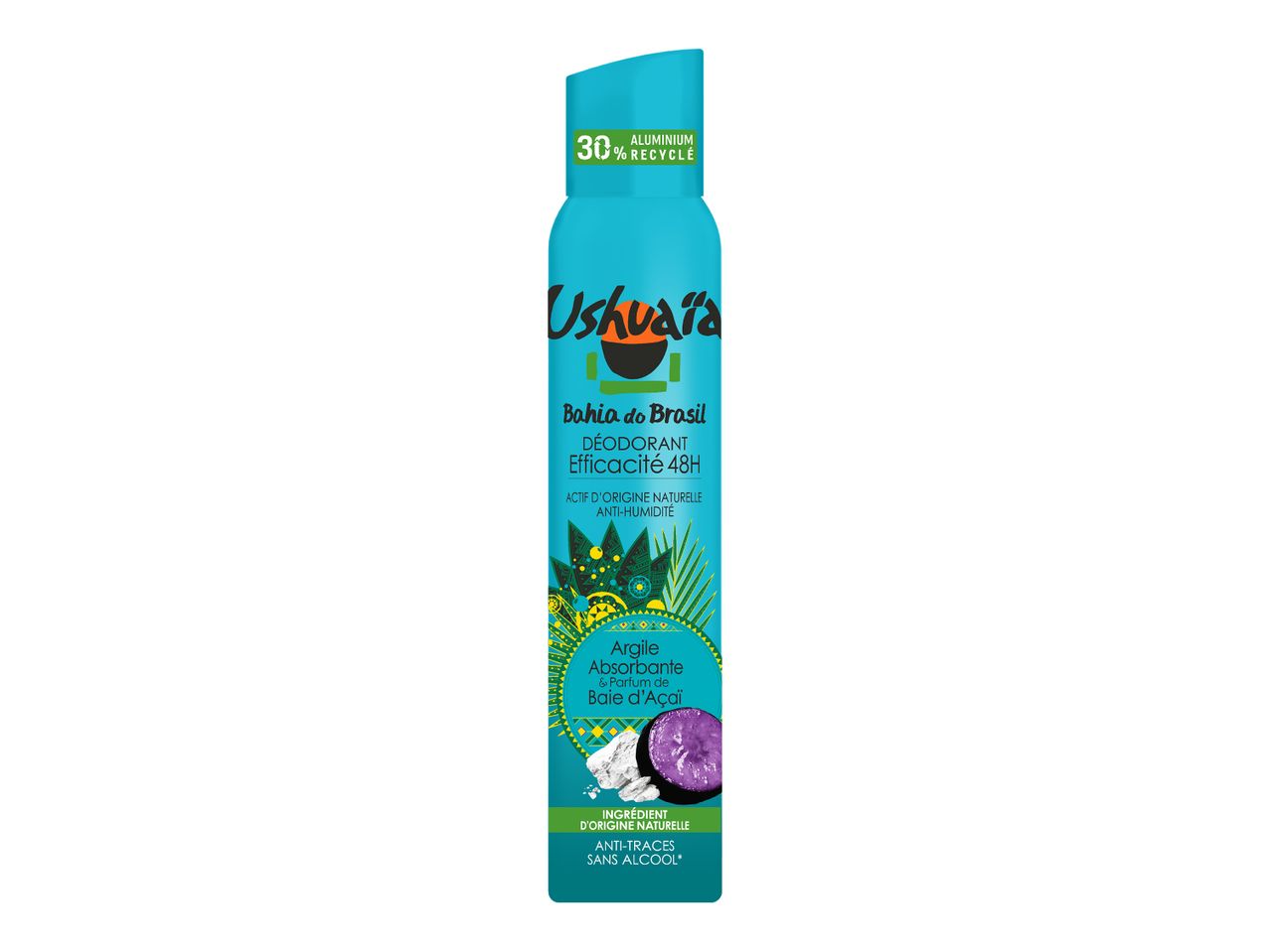 Déodorant spray Ushuaïa Bahia do Brasil aux ingrédients naturels.