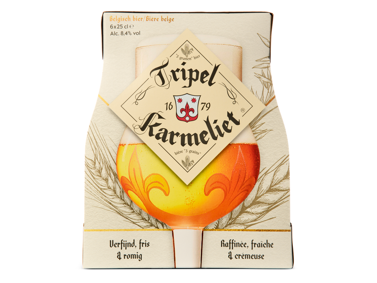 Karmeliet Tripel bier, 6 flesjes van 25 cl.