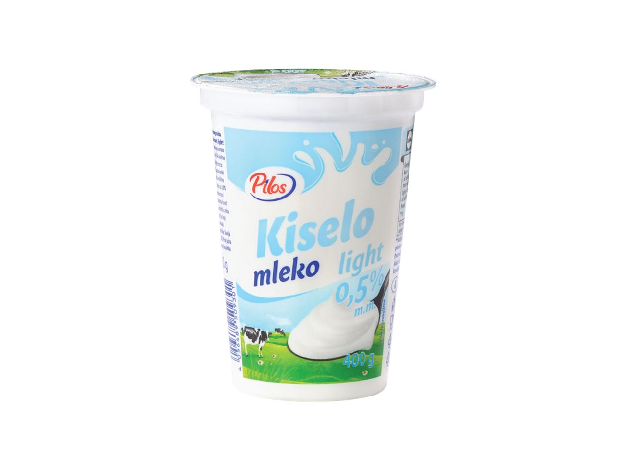 Pilos Kiselo mleko light 0,5% m.m. u beloj čaši