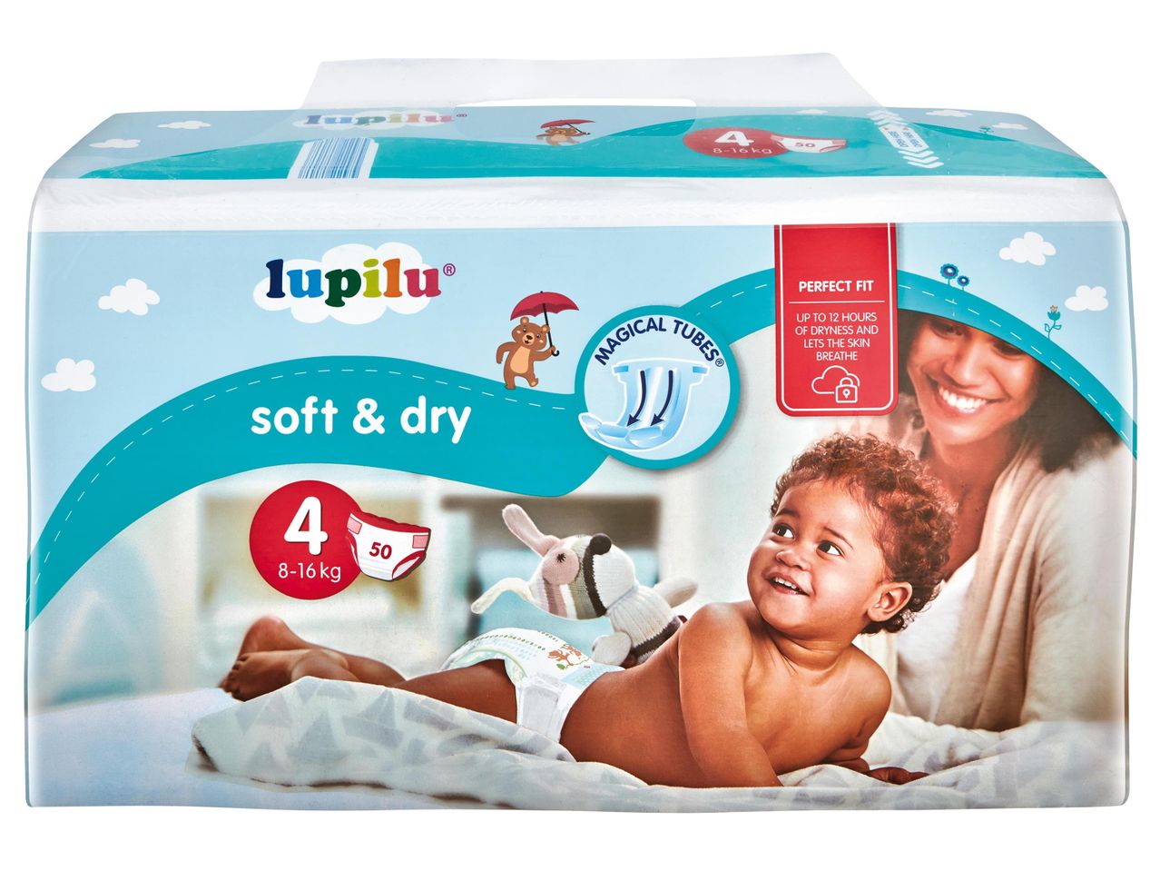 Lupilu soft & dry pelenka, 4-es méret (8-16 kg), 50 db.