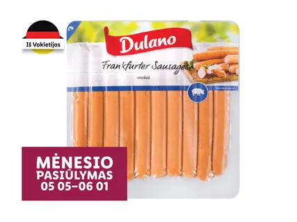 Vokiškos virtos „Frankfurter“ dešrelės