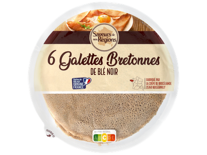 SAVEURS DE NOS RÉGIONS 6 galettes de blé noir