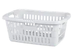 W5 witte plastic wasmand met handvatten