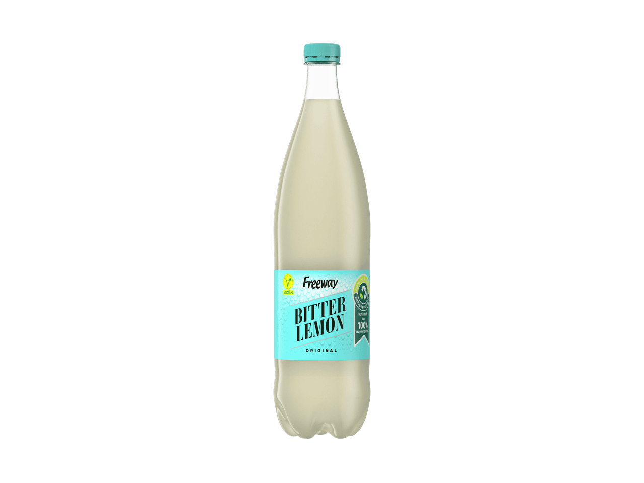 Flasche Bitter Lemon Original, vegan, aus 100% recyceltem Plastik
