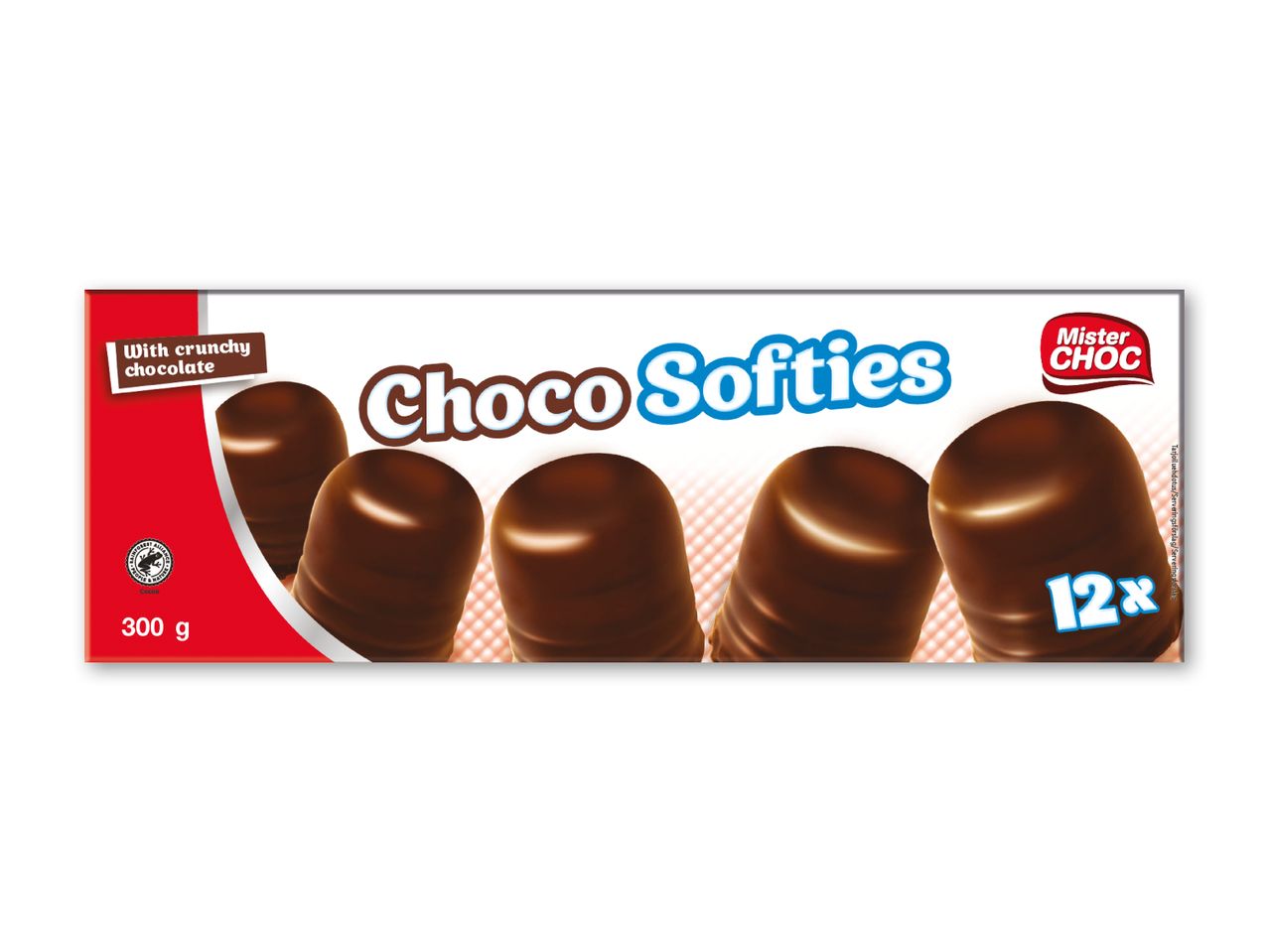 Mister Choc Choco Softies med sprød chokolade, 12 stk.