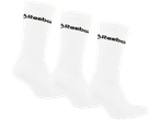 Three pairs of white Reebok Adults' Sports Socks with black branding.
