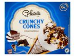 6 crunchy Gelatelli stracciatella ice cream cones.