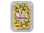 Chef Select groene olijven met knoflook, XXL formaat.