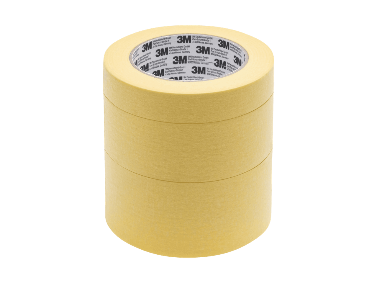 Gelbes Klebeband mit wiederholtem Text