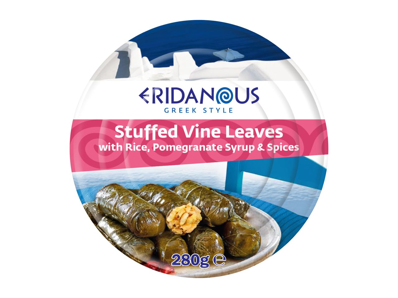 ERIDANOUS Stuffed Vine Leaves with Rice, Pomegranate Syrup & Spices, 280g