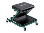 PARKSIDE 2-in-1 workshop stool and creeper, green and black, on wheels