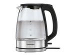 SILVERCREST® Colour Changing Glass Kettle with water, showing capacity markings