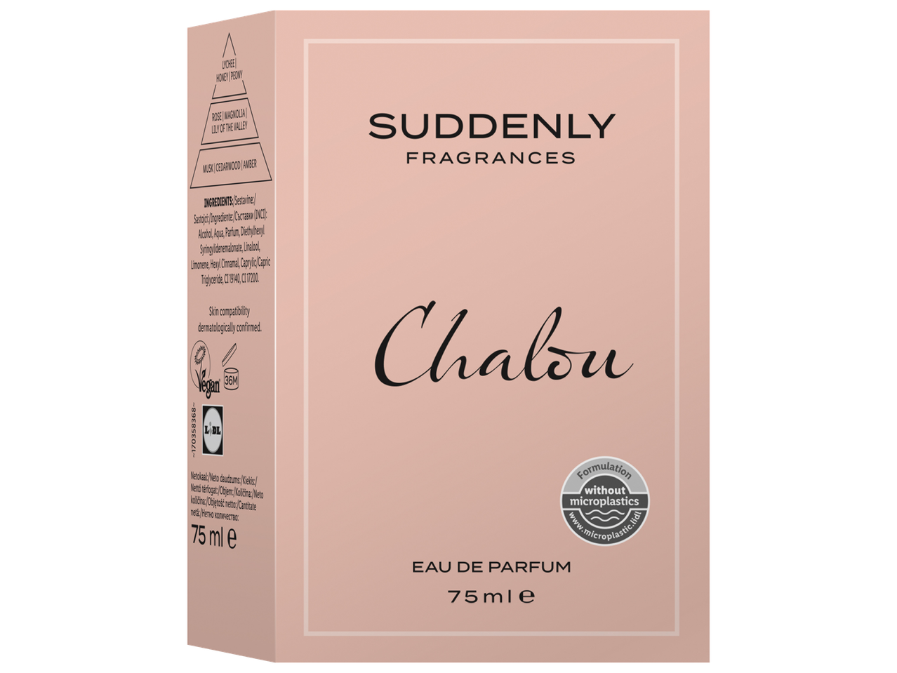 Suddenly Fragrances Chalou Eau de Parfum, 75 ml, vegan.