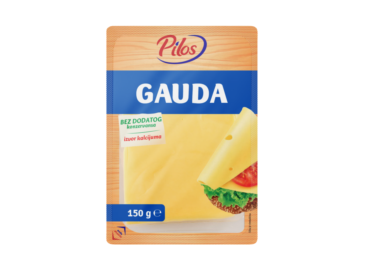 Pilos Gauda sir u listićima, 150g