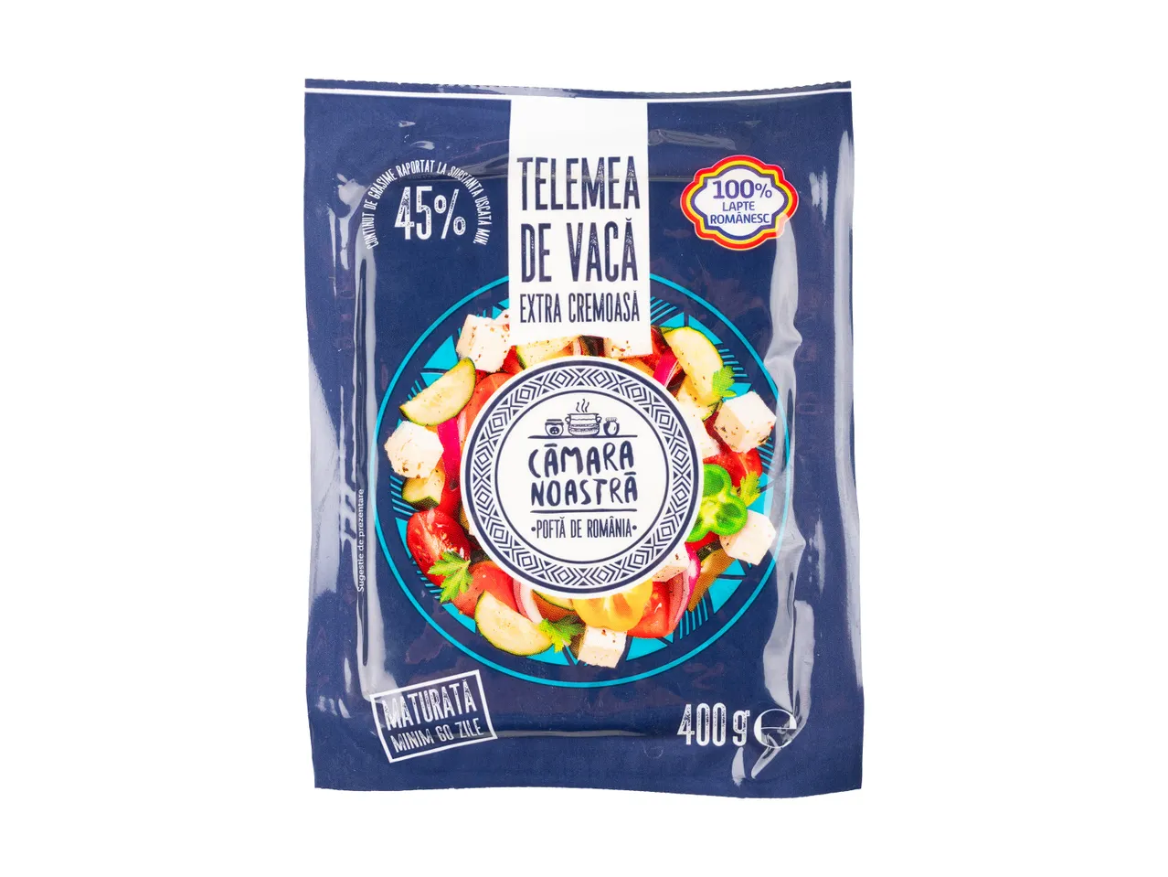 Pachet 400g brânză Telemea de Vacă de la Cămară Noastră.