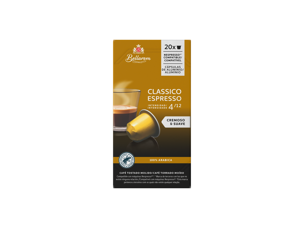 Cápsulas Bellarom Espresso Clássico, compatíveis Nespresso, 20 unid.