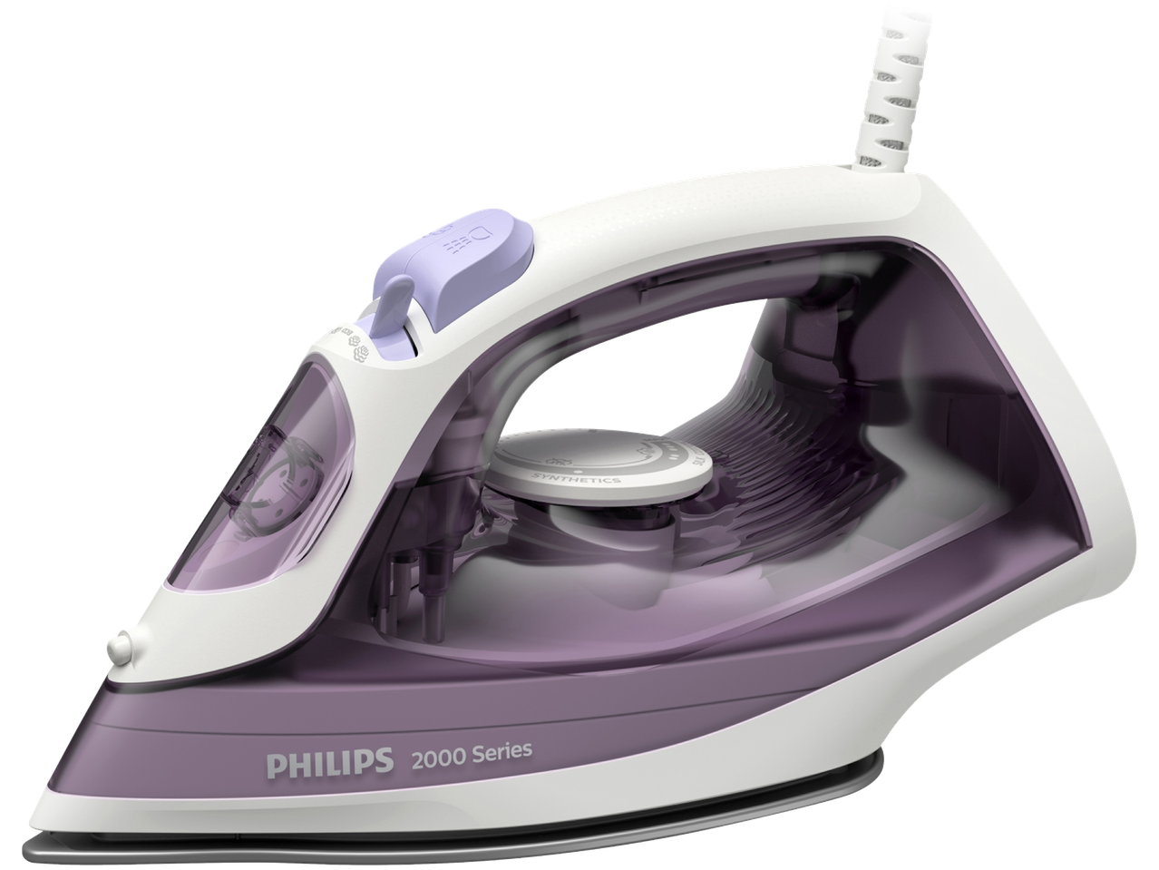 Philips® Fer à repasser vapeur, paars-wit stoomstrijkijzer uit de 2000-serie