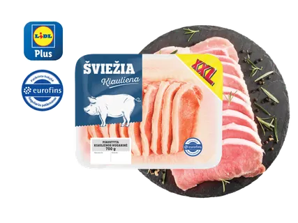 Švieži kiaulienos nugarinės pjausniai „XXL“