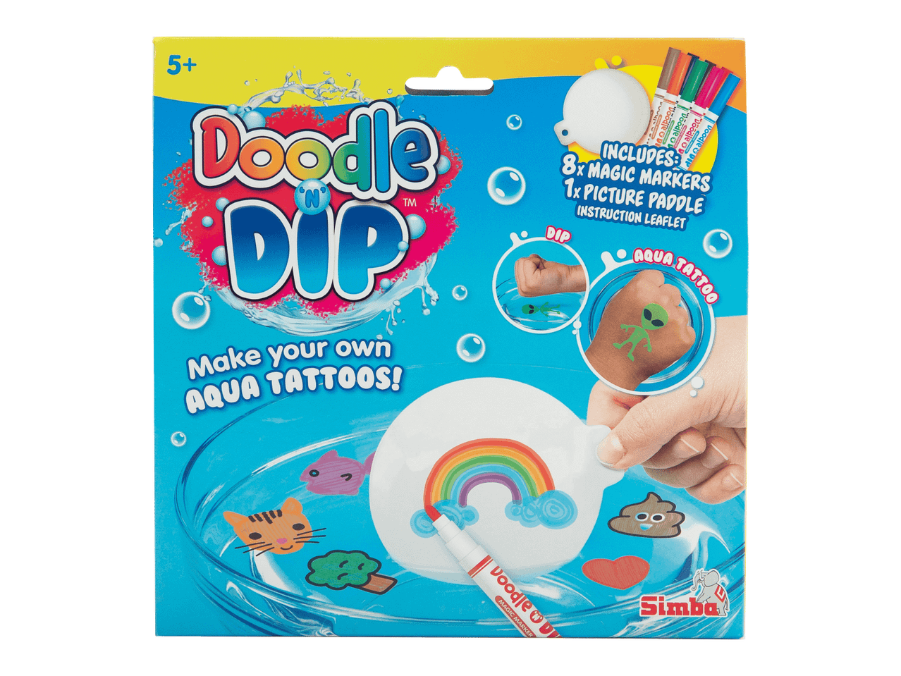 Doodle Dip -vesivärikynäsetti lasten piirustusleikkeihin.