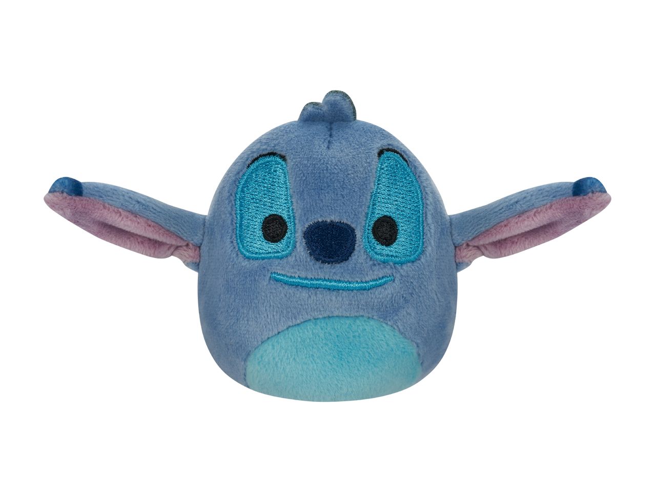 A small, plush Stitch toy from Disney's Lilo & Stitch.