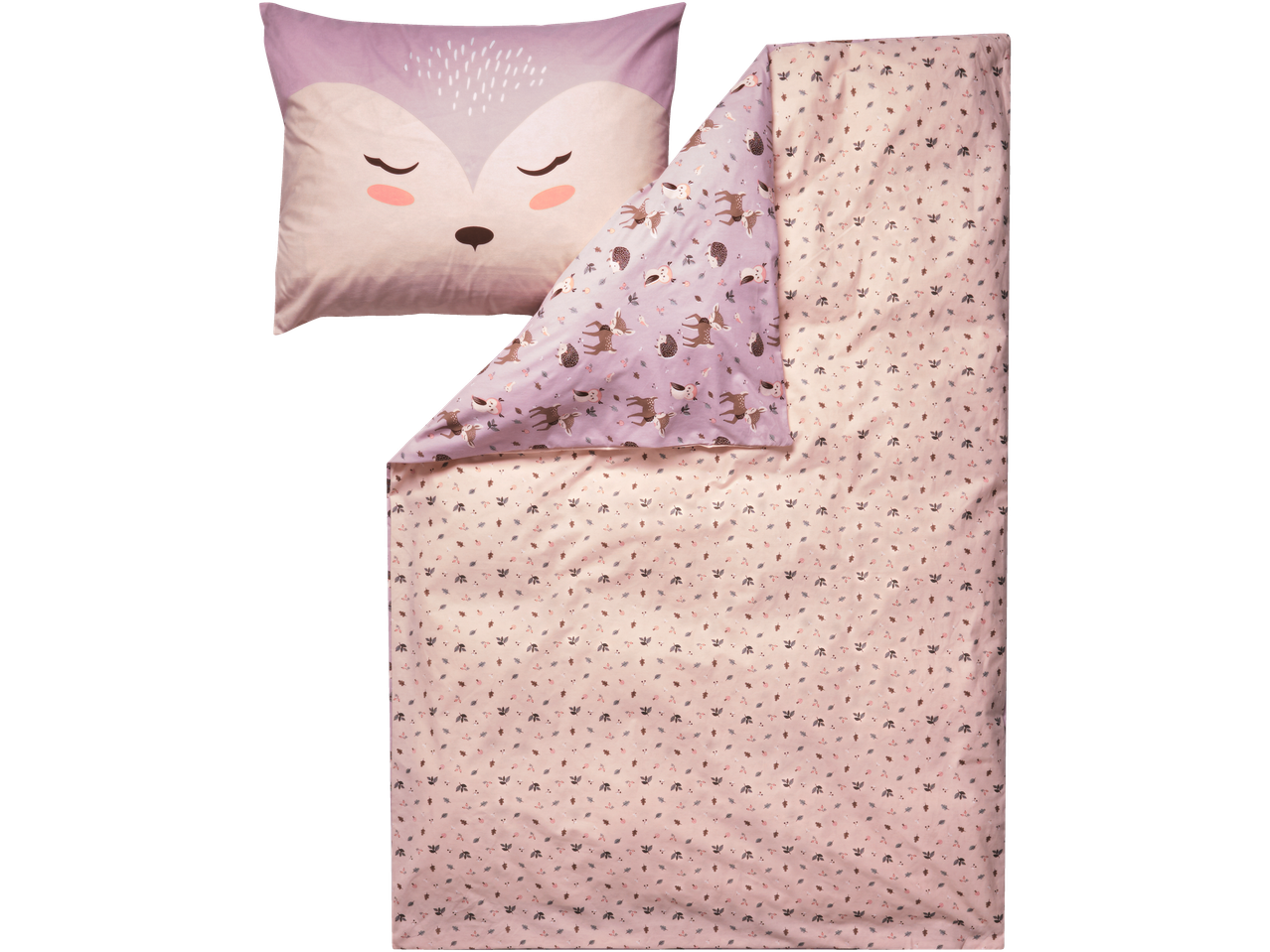 LIVARNO dvipusė patalynė su lapės ir miško gyvūnų motyvu