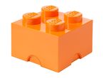 Orange toy storage brick with four studs on top