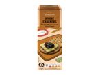 Rivercote wheat crackers with cheese and chutney.