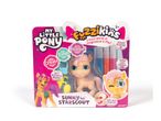 My Little Pony Fuzzikins Sunny Starscout playset with markers and accessories.