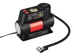 Черен мини компресор Ultimate Speed® с червени акценти и манометър.
