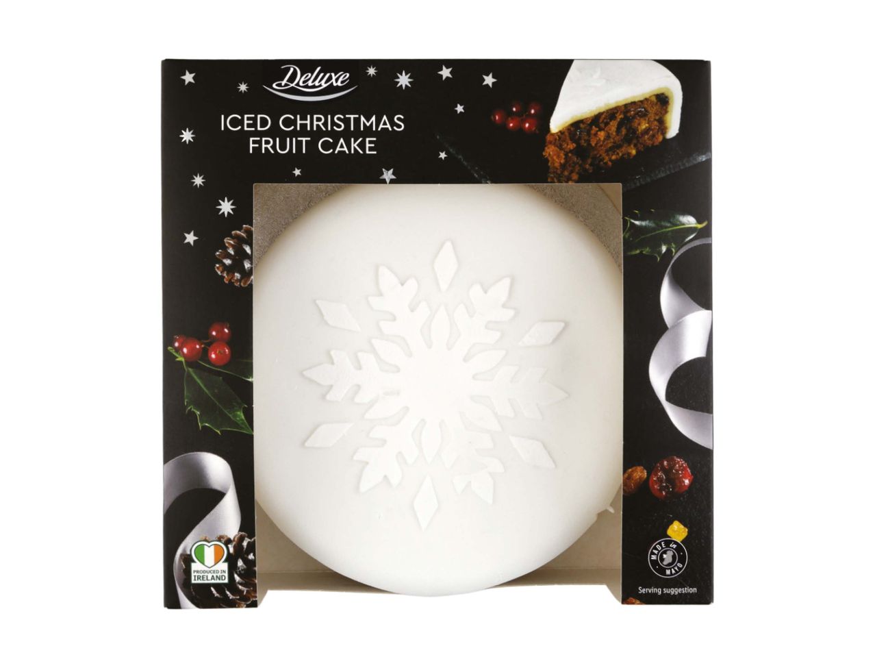 Go to full screen view: Fully Iced Christmas Cake - Image 1
