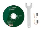 Grinding disc for metal, with a wrench and carbon brushes.
