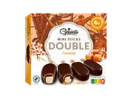 Boîte de 6 mini bâtonnets glacés double caramel, avec Nutri-Score A.
