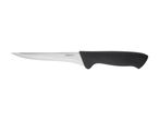 A LIVARNO home stainless steel boning knife with a black handle.