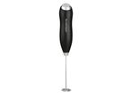 SilverCrest milk frother with a black handle and a silver whisk.