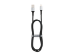 Καλώδιο φόρτισης και δεδομένων Tronic USB-A σε USB-C, μαύρο, τυλιγμένο.