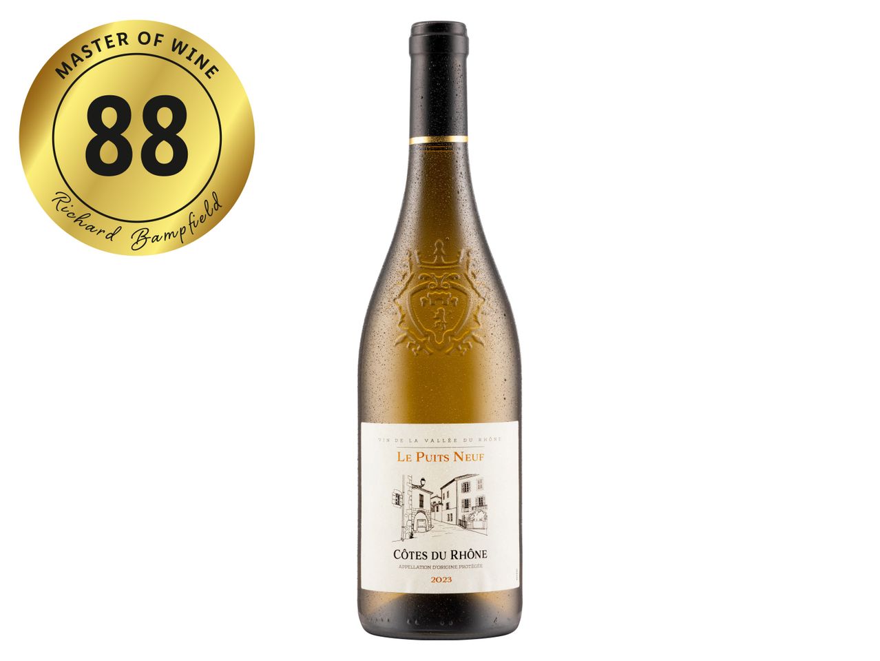 Le Puits Neuf Côtes du Rhône white wine, 88 points from Richard Bamfield.