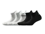 Black and white ankle socks.