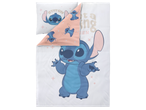Комплект спално бельо с щампа на синьо извънземно същество и надпис „STITCH“.