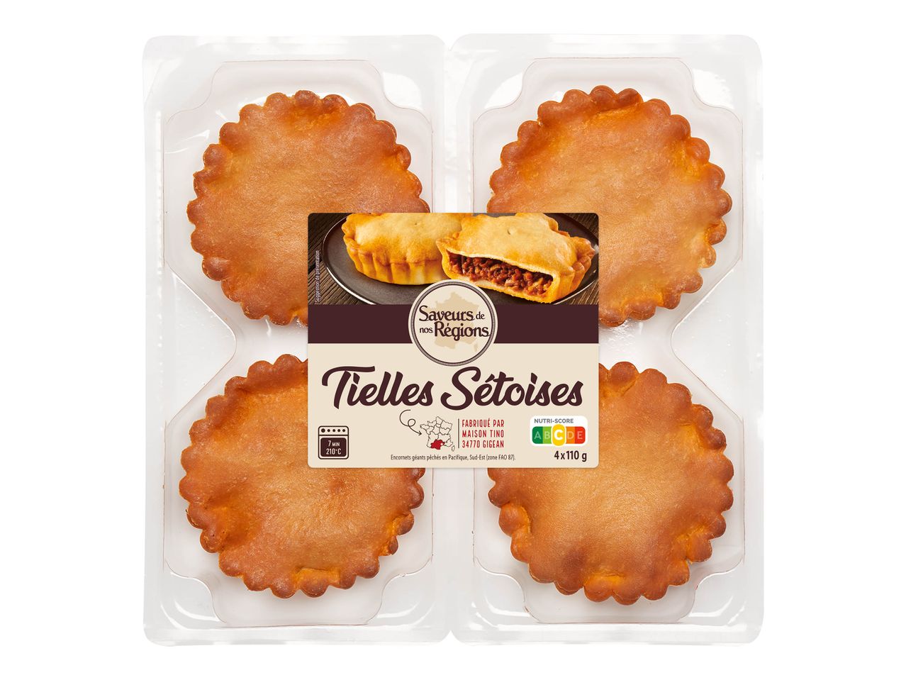 Quatre petites tartes setoise de Saveurs de nos Régions.