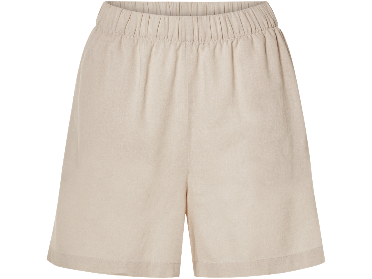 Beige linased šortsid.