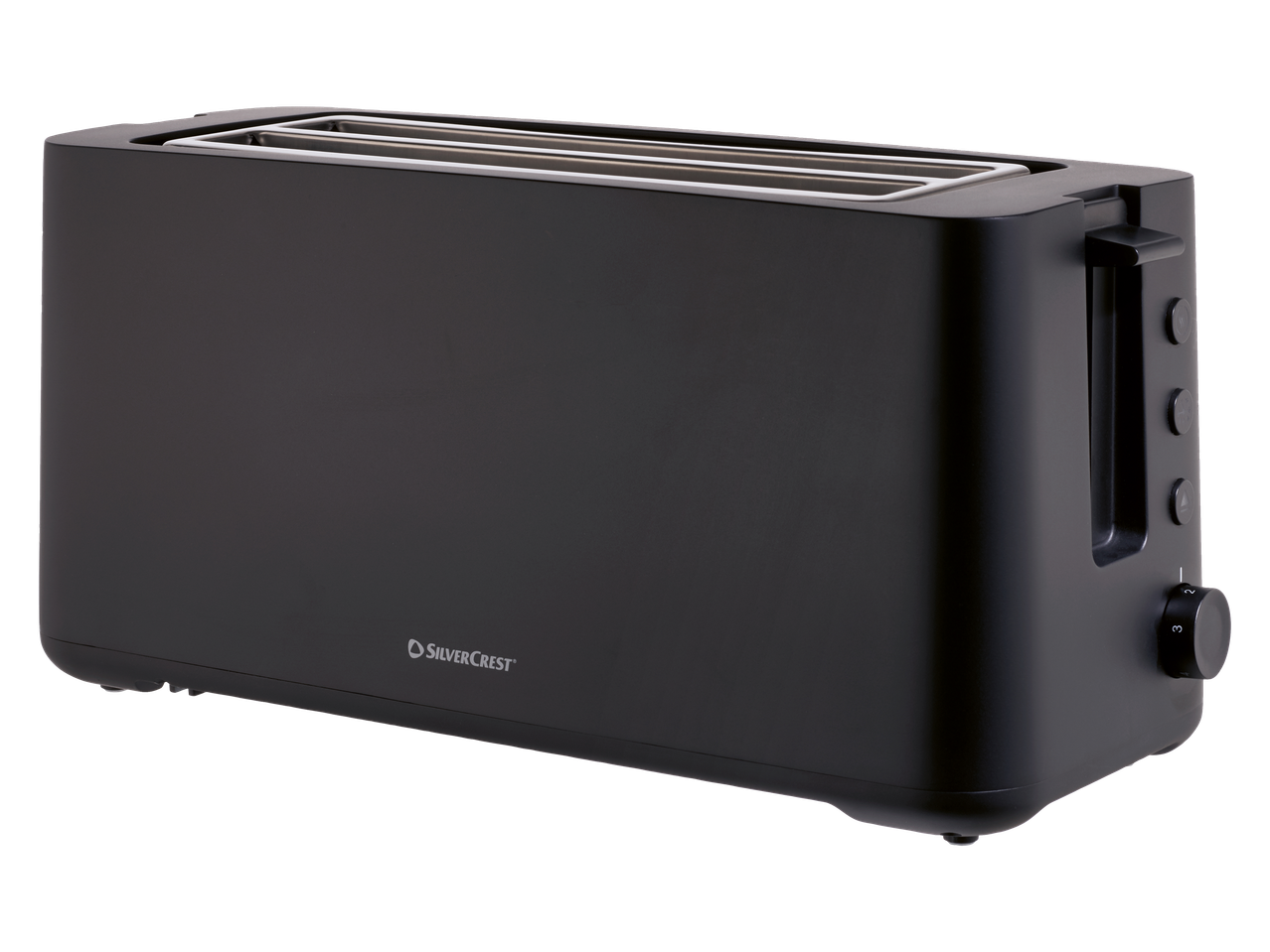 SILVERCREST® kenyérpirító 4 szelet kenyérhez, fekete színben.