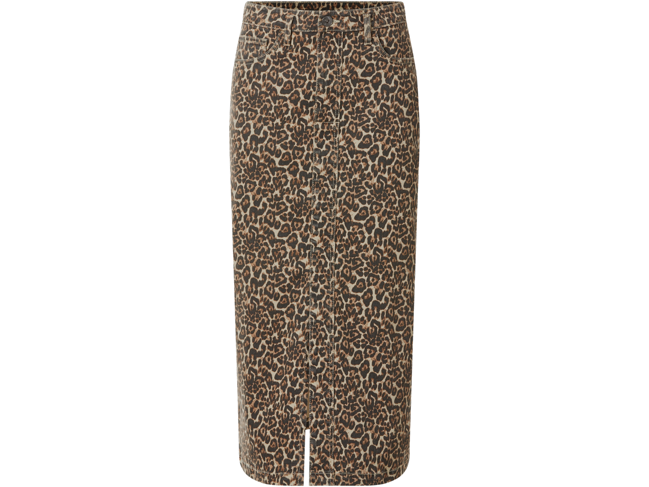 Esmara ženska traper suknja s leopard uzorkom