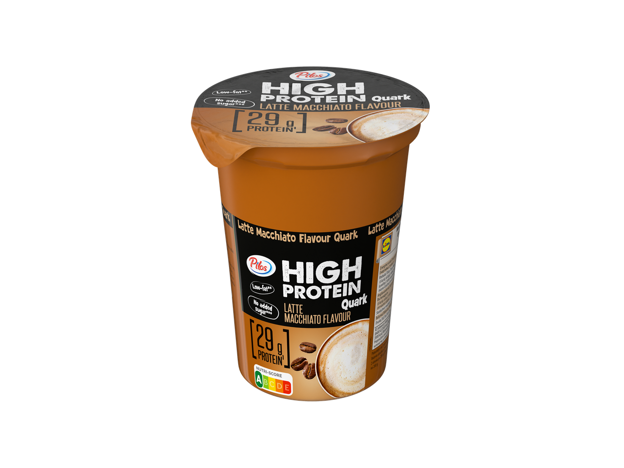 Pilos High Protein Quark с вкус Latte Macchiato.